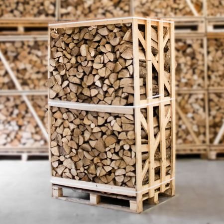 Palette kammergetrocknetes gespalten Esche Brennholz 25cm – Bild 2